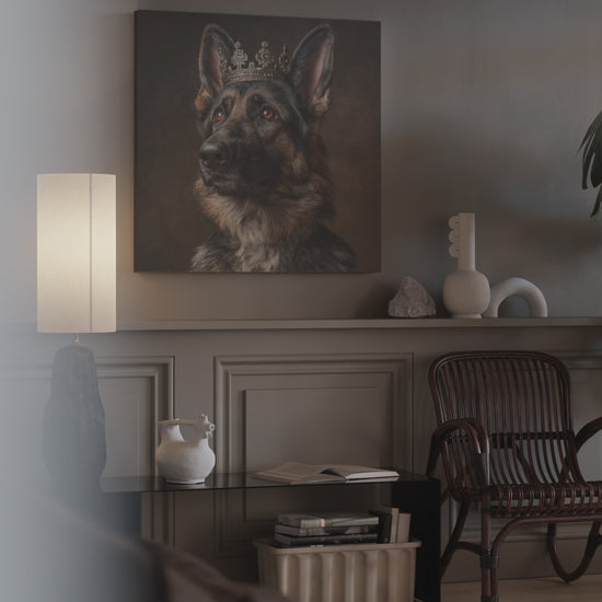 German Shepherd Dog Crown Canvas Print – short video of the print