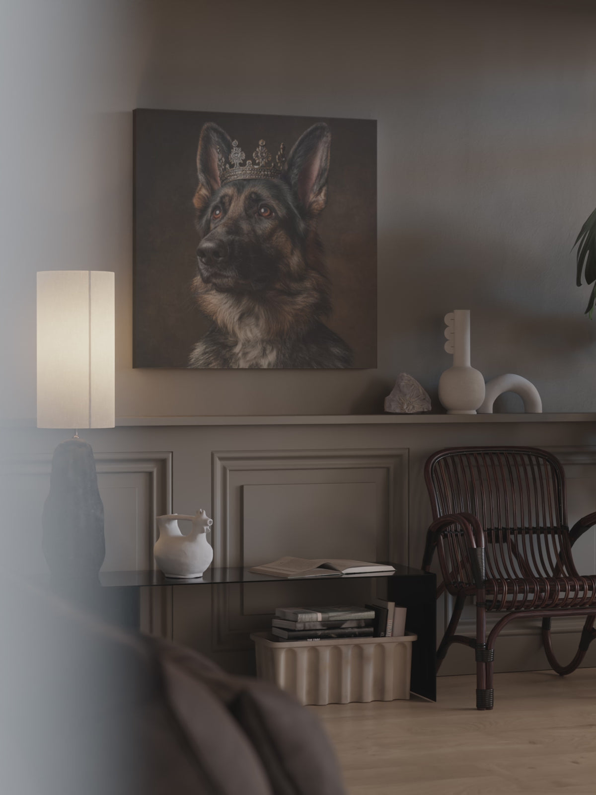 German Shepherd Dog Crown Canvas Print – short video of the print