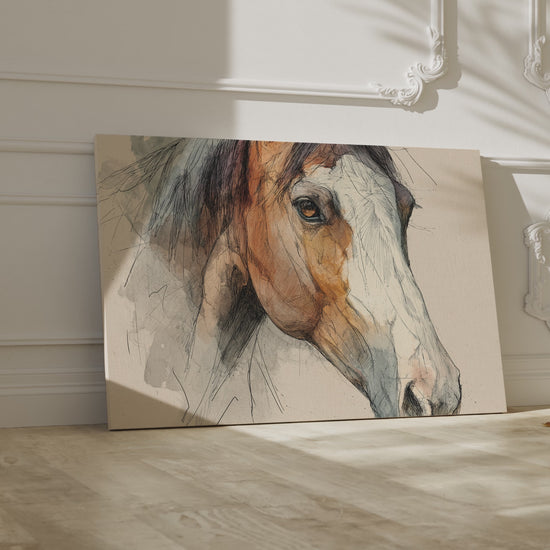 Horse Portrait Canvas Wall Art – short video of the print