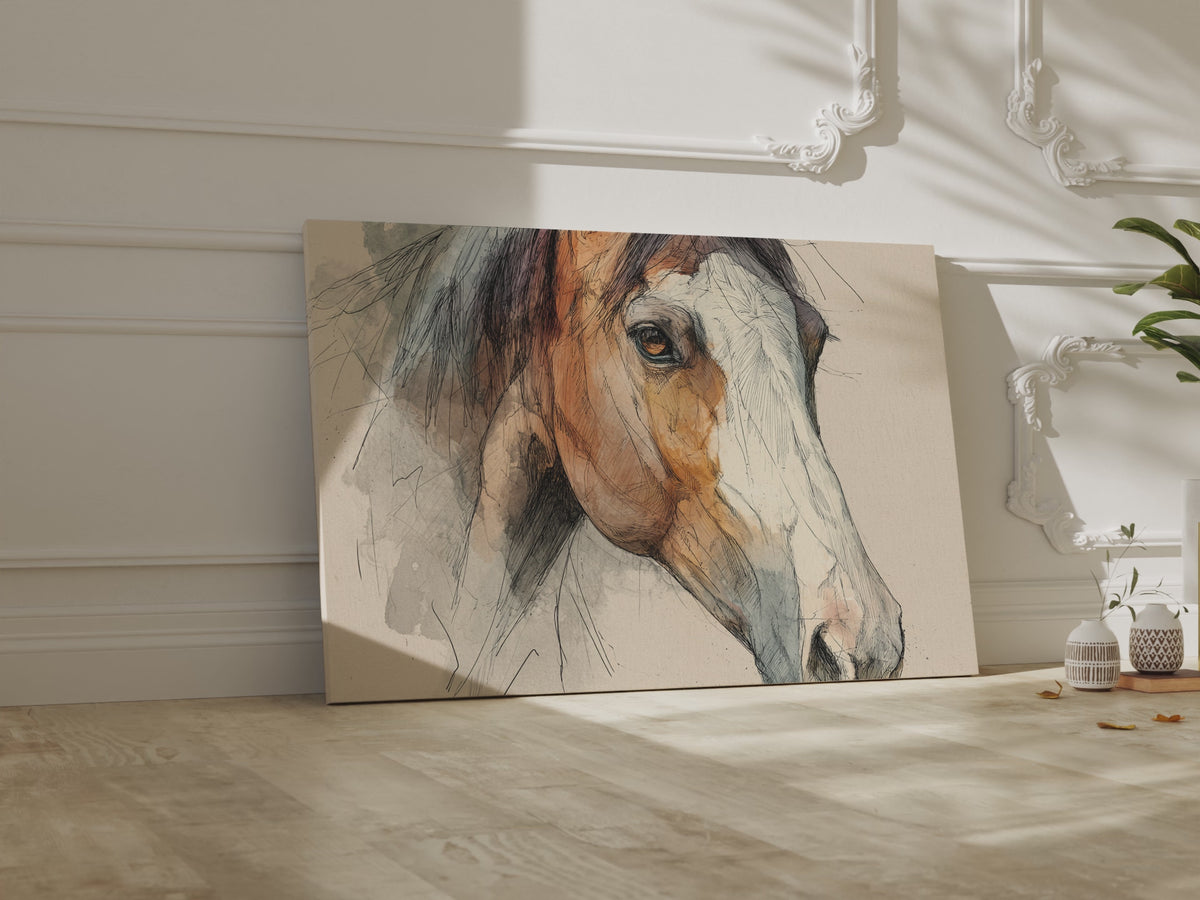 Horse Portrait Canvas Wall Art – short video of the print