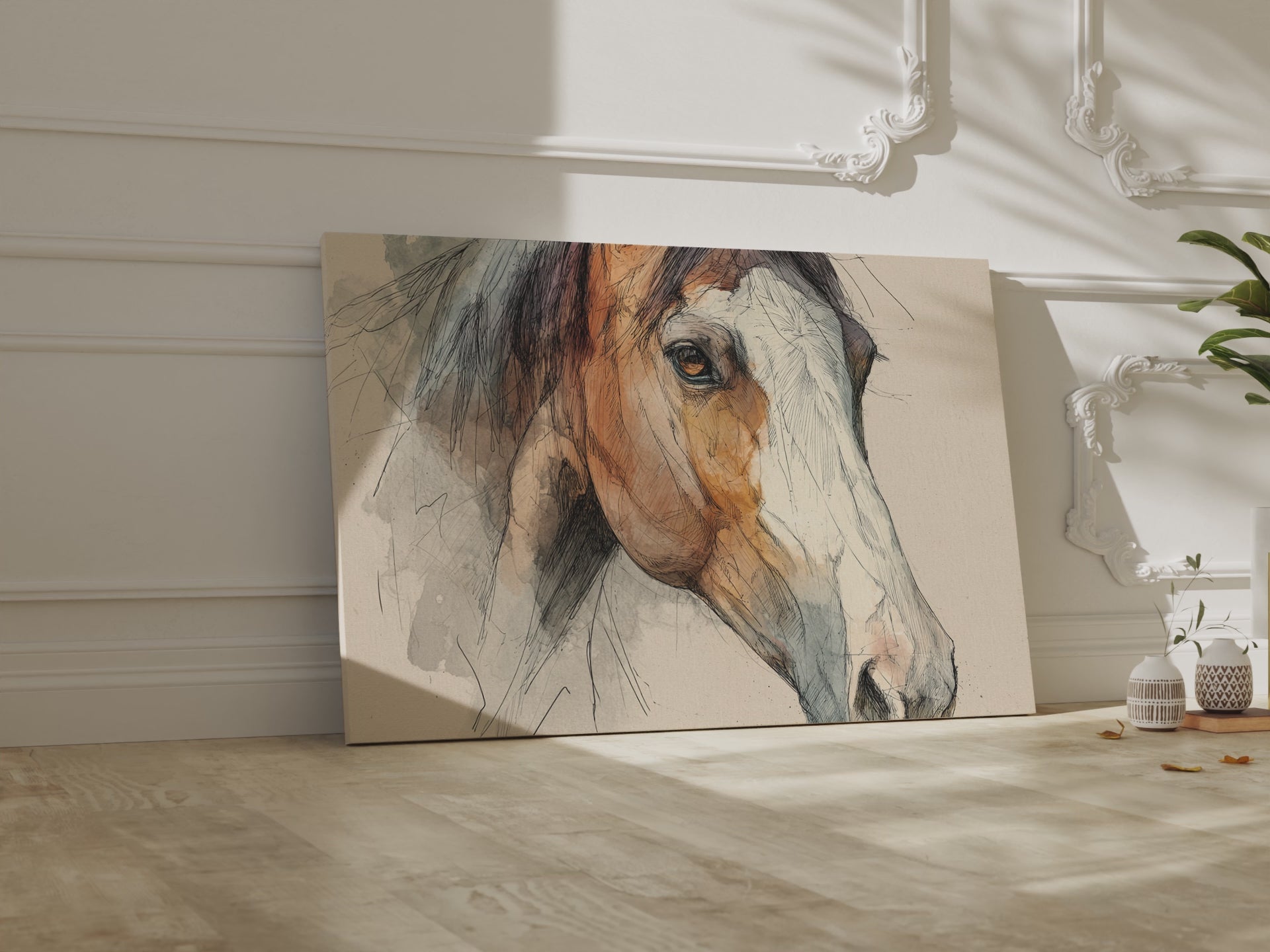 Horse Portrait Canvas Wall Art – short video of the print
