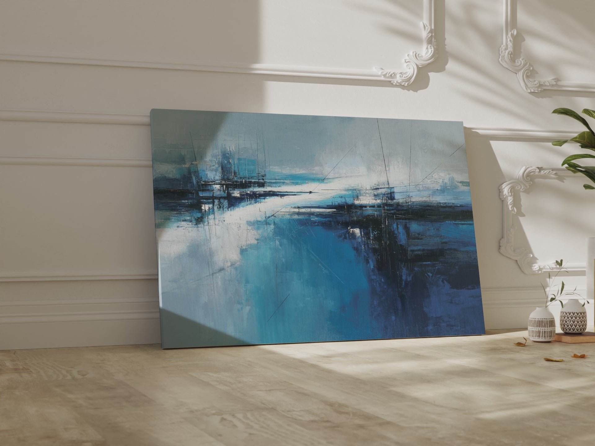 Abstract Blue Ocean Wall Art – short video of the print
