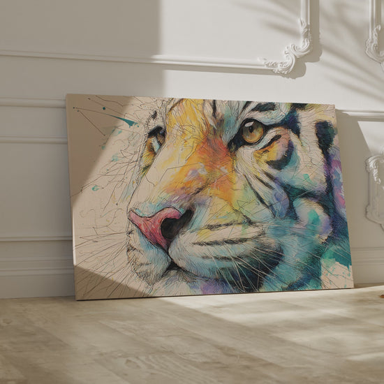 Tiger Portrait Canvas Wall Art – short video of the print