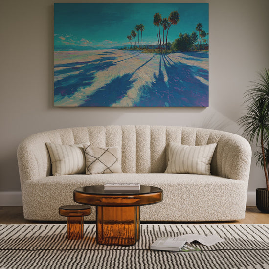 Palm Tree Shadow Canvas Art – short video of the print