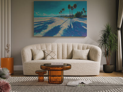 Palm Tree Shadow Canvas Art – short video of the print