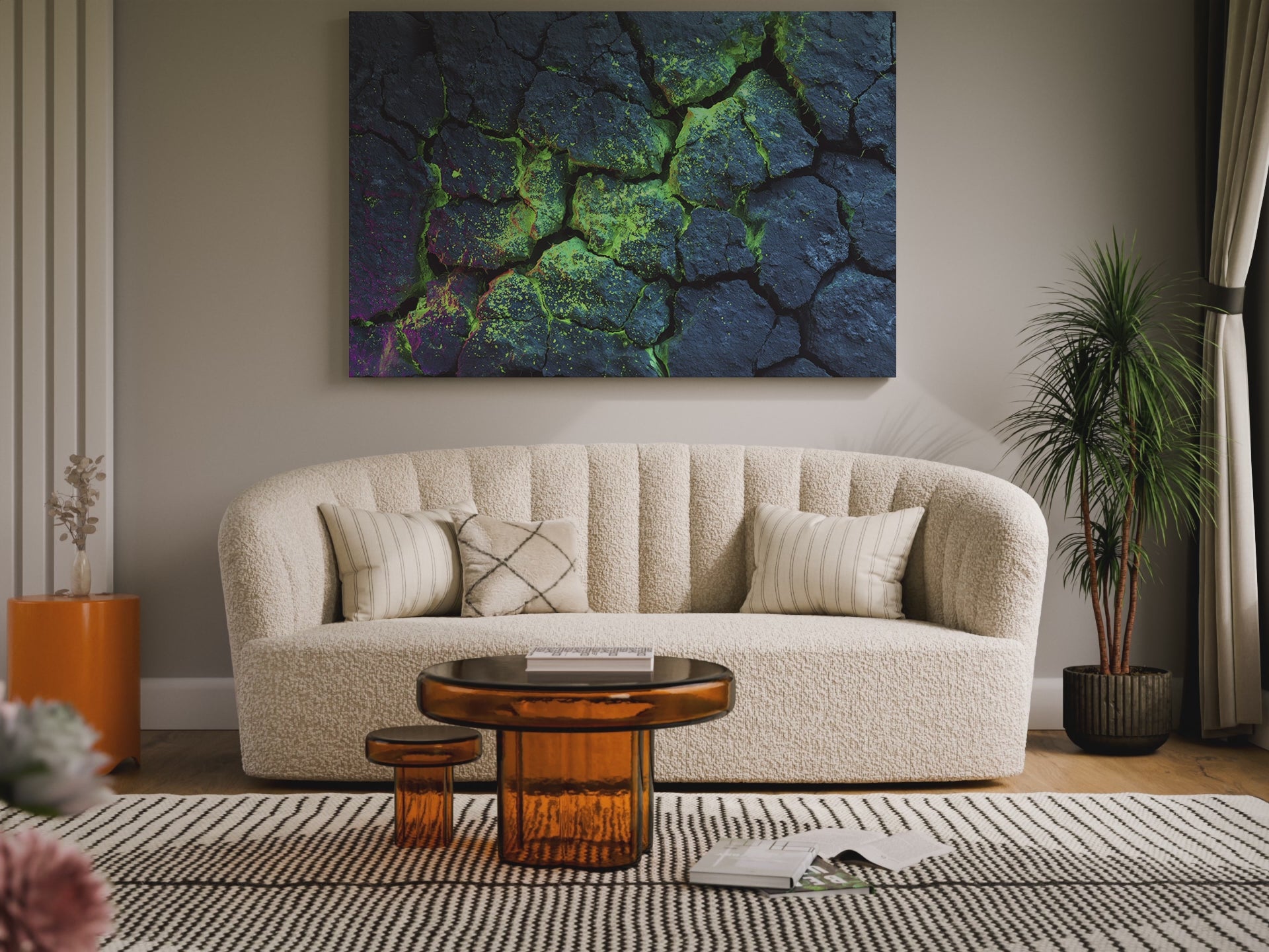 Cracked Rock Wall Canvas Art – short video of the print