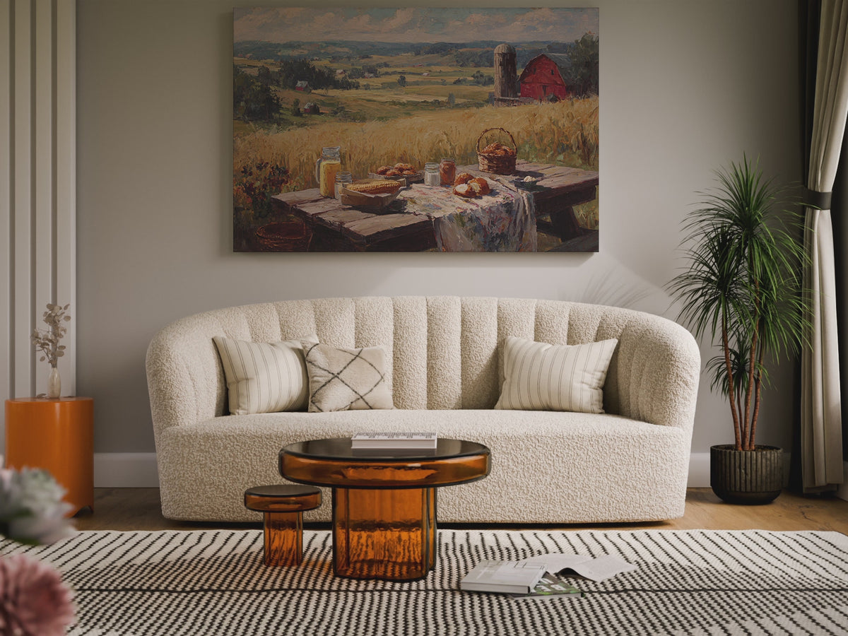 Midwest Farmhouse Still Life Canvas Print – short video of the print