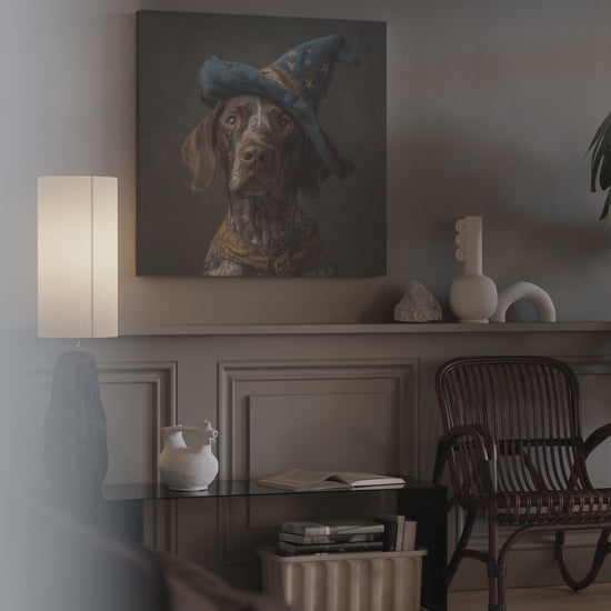 German Shorthaired Pointer Wizard Hat Canvas Wall Art Print – short video of the print