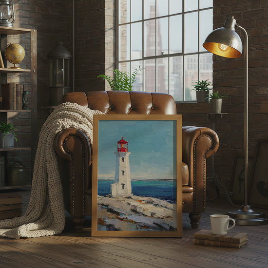 Peggy's Point Lighthouse Canvas Wall Art – short video of the print