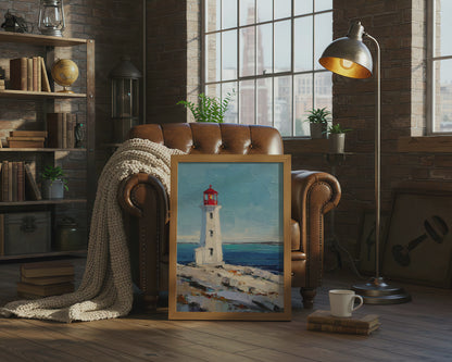 Peggy's Point Lighthouse Canvas Wall Art – short video of the print