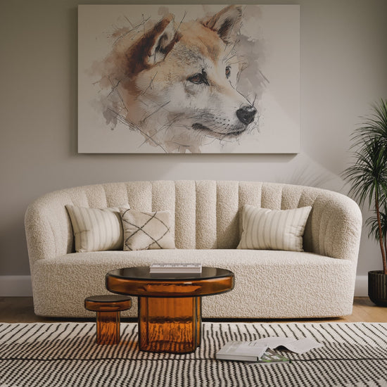 Shiba Inu Watercolor Canvas Print – short video of the print