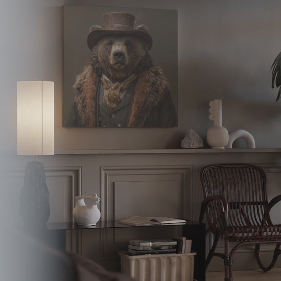 Western Bear Gentleman Canvas Wall Art – short video of the print