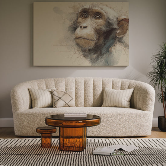 Monkey Portrait Canvas Print – short video of the print