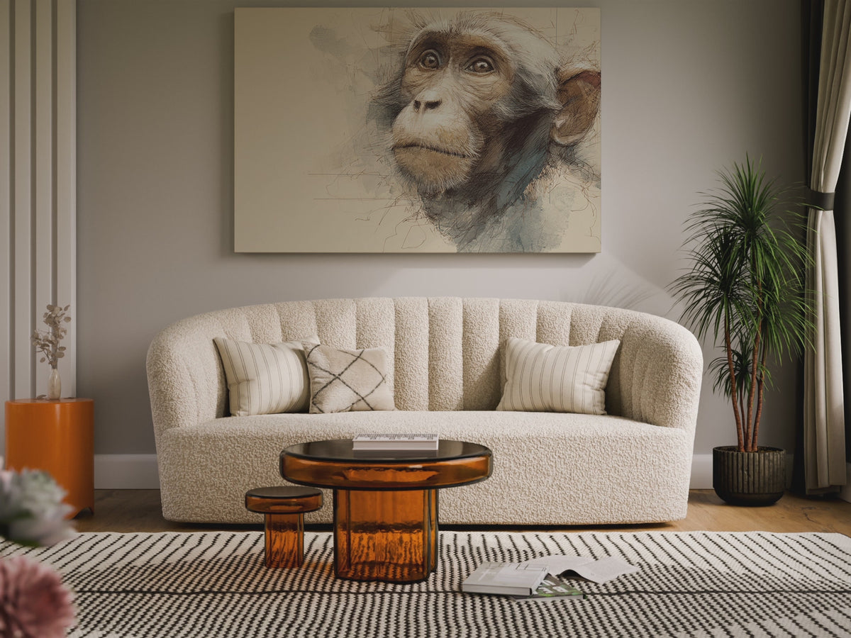 Monkey Portrait Canvas Print – short video of the print
