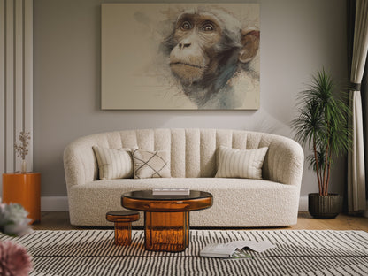 Monkey Portrait Canvas Print – short video of the print