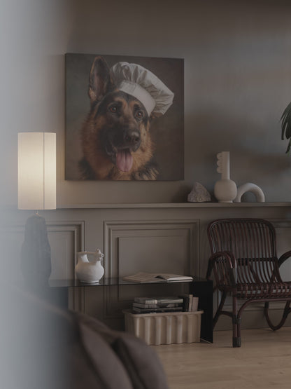 German Shepherd Chef Canvas Print – short video of the print