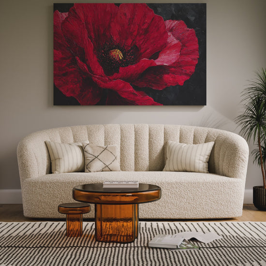 Red Poppy Canvas Wall Art – short video of the print
