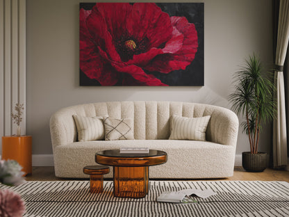Red Poppy Canvas Wall Art – short video of the print