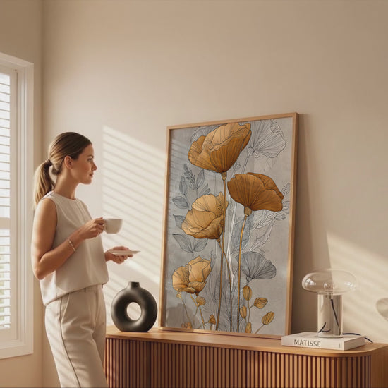 Modern Floral Wall Art Print – short video of the print