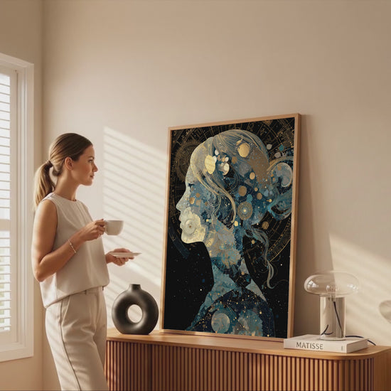 Celestial Woman Silhouette Canvas Art – short video of the print