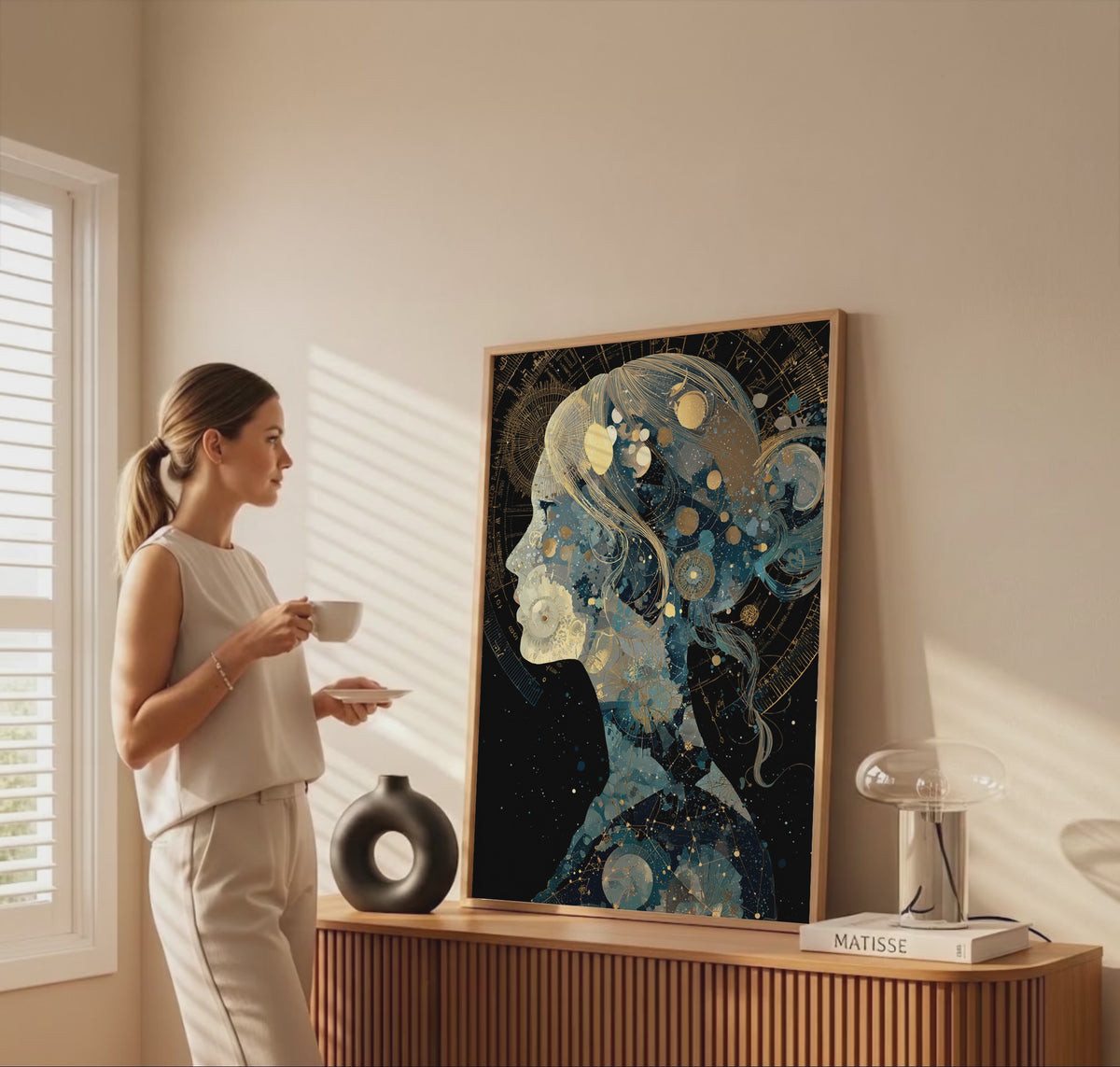 Celestial Woman Silhouette Canvas Art – short video of the print