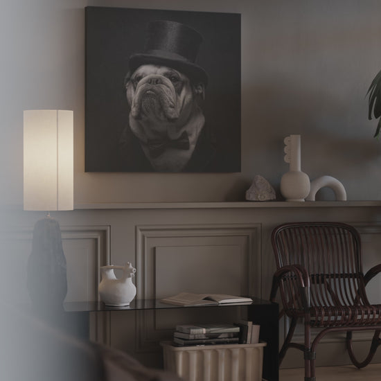Bulldog Top Hat Canvas Print – short video of the print
