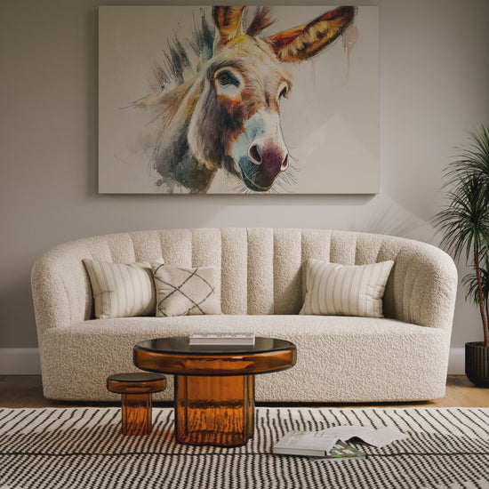 Donkey Portrait Canvas Wall Art – short video of the print