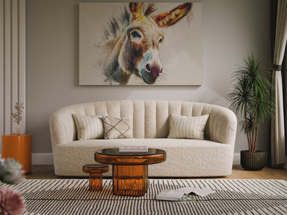 Donkey Portrait Canvas Wall Art – short video of the print