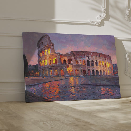Colosseum Sunset Canvas Print – short video of the print