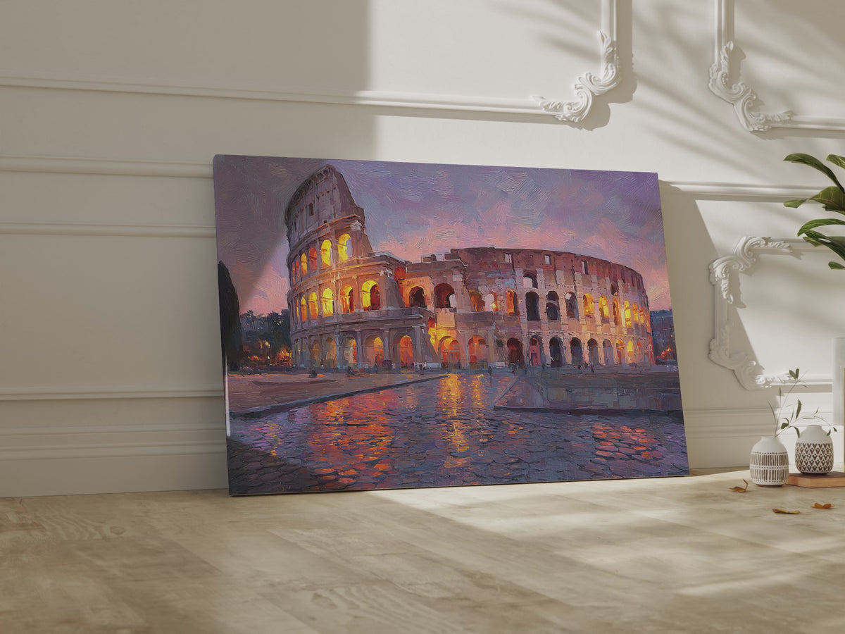 Colosseum Sunset Canvas Print – short video of the print
