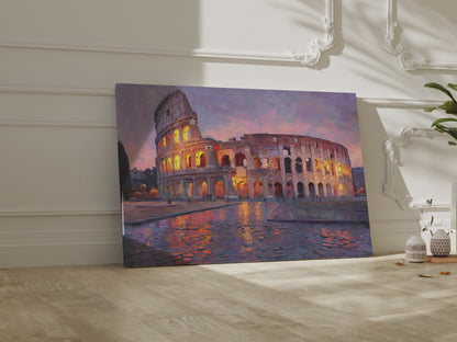 Colosseum Sunset Canvas Print – short video of the print