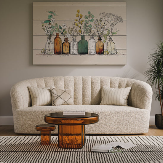 Botanical Glass Bottles Wall Art – short video of the print