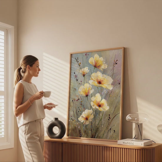 Watercolor Poppy Wall Art – short video of the print