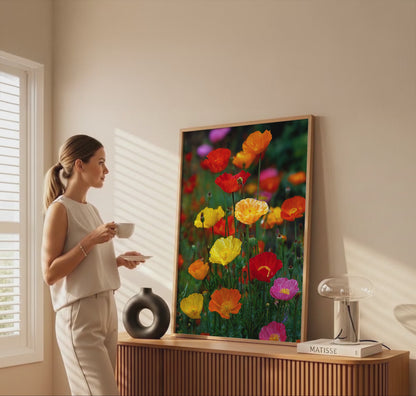 Vibrant Poppy Garden Canvas Art – short video of the print