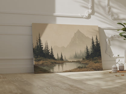 Mountain Landscape Canvas Wall Art – short video of the print