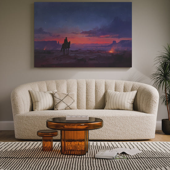 Western Cowboy Canvas Wall Art – short video of the print