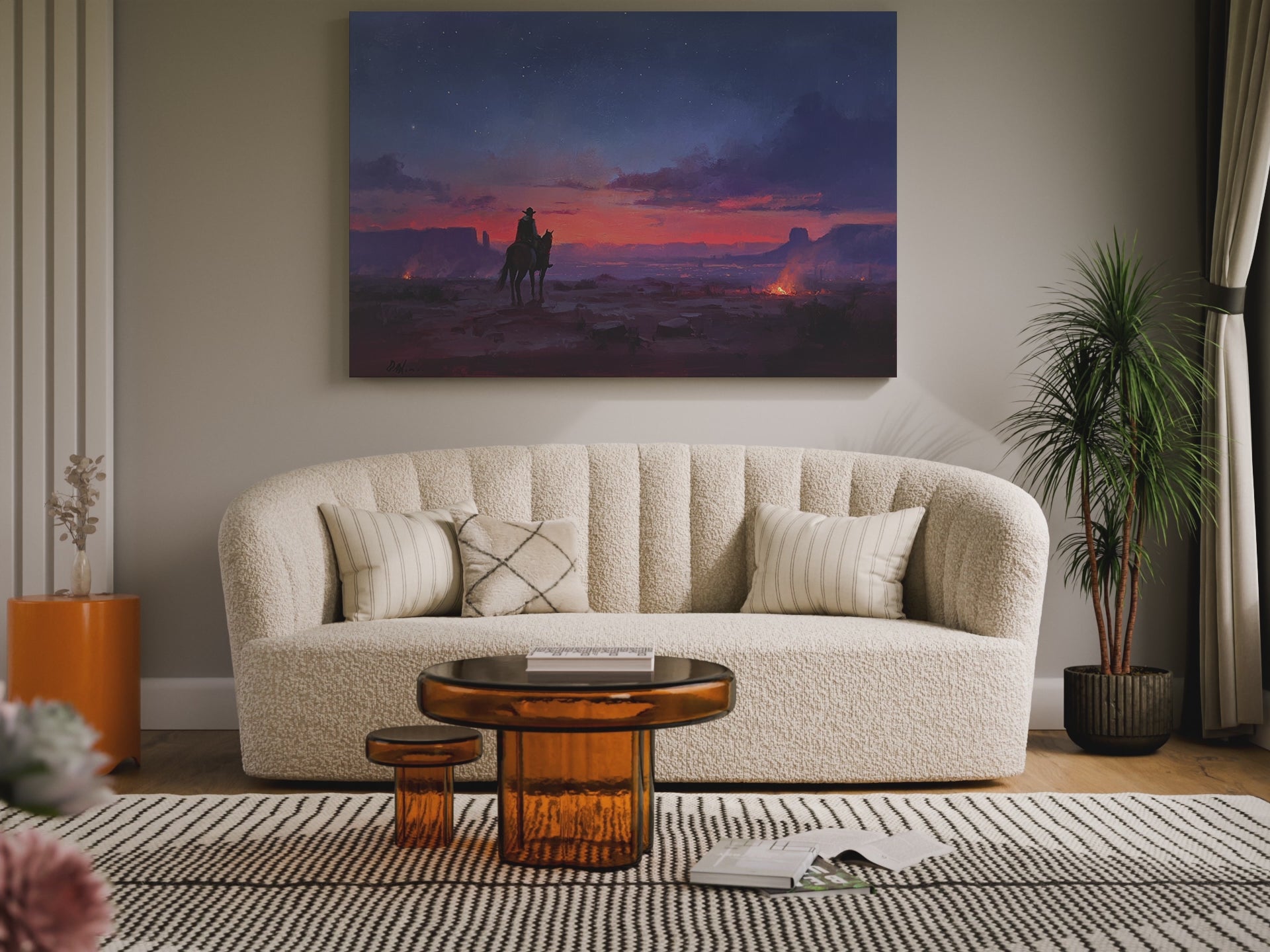 Western Cowboy Canvas Wall Art – short video of the print