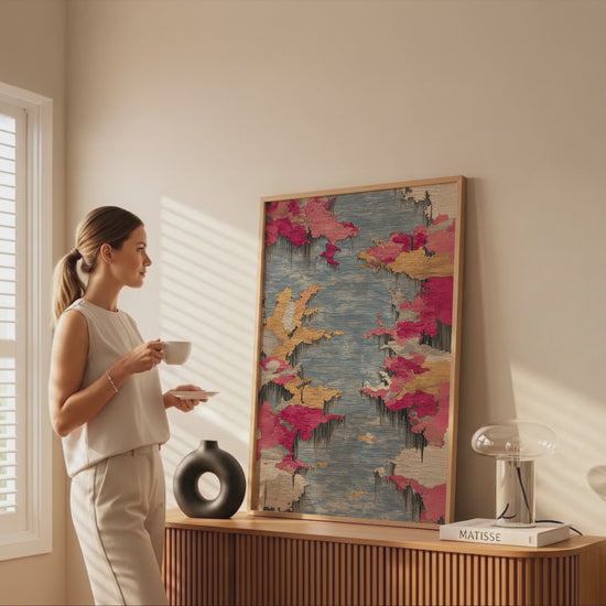 Abstract Textile Canvas Wall Art – short video of the print