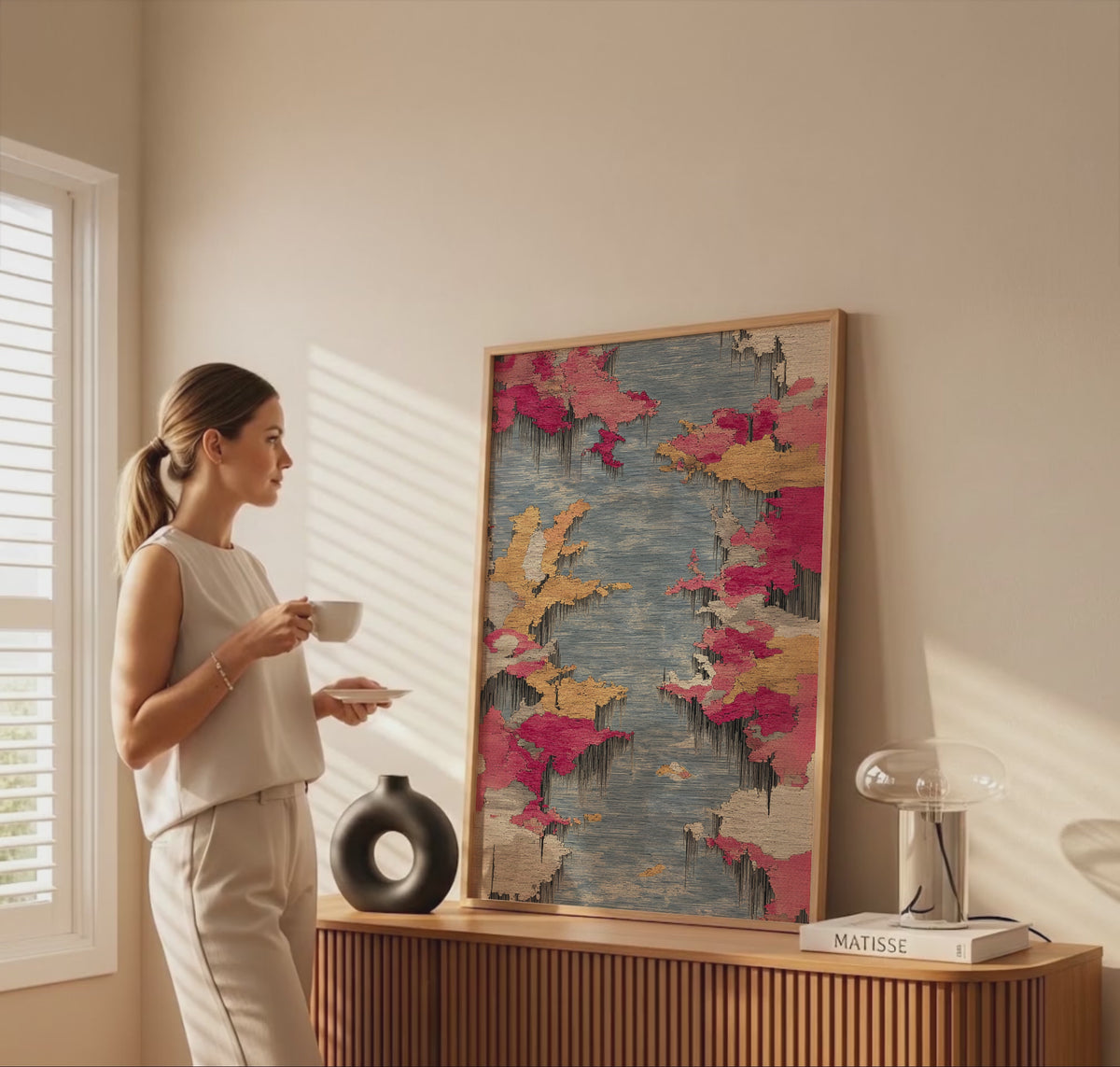 Abstract Textile Canvas Wall Art – short video of the print