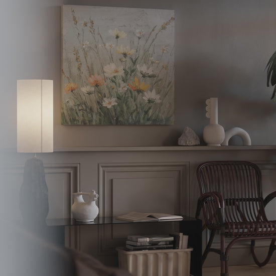 Vintage Wildflower Oil Painting Canvas Art – short video of the print