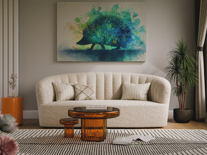 Hedgehog Watercolor Wall Art – short video of the print