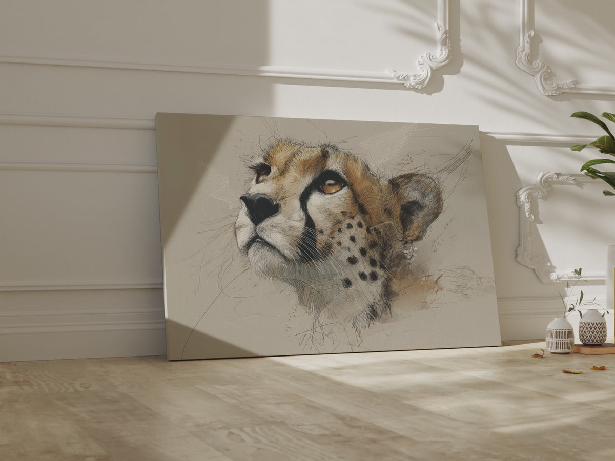 Cheetah Face Canvas Wall Art – short video of the print