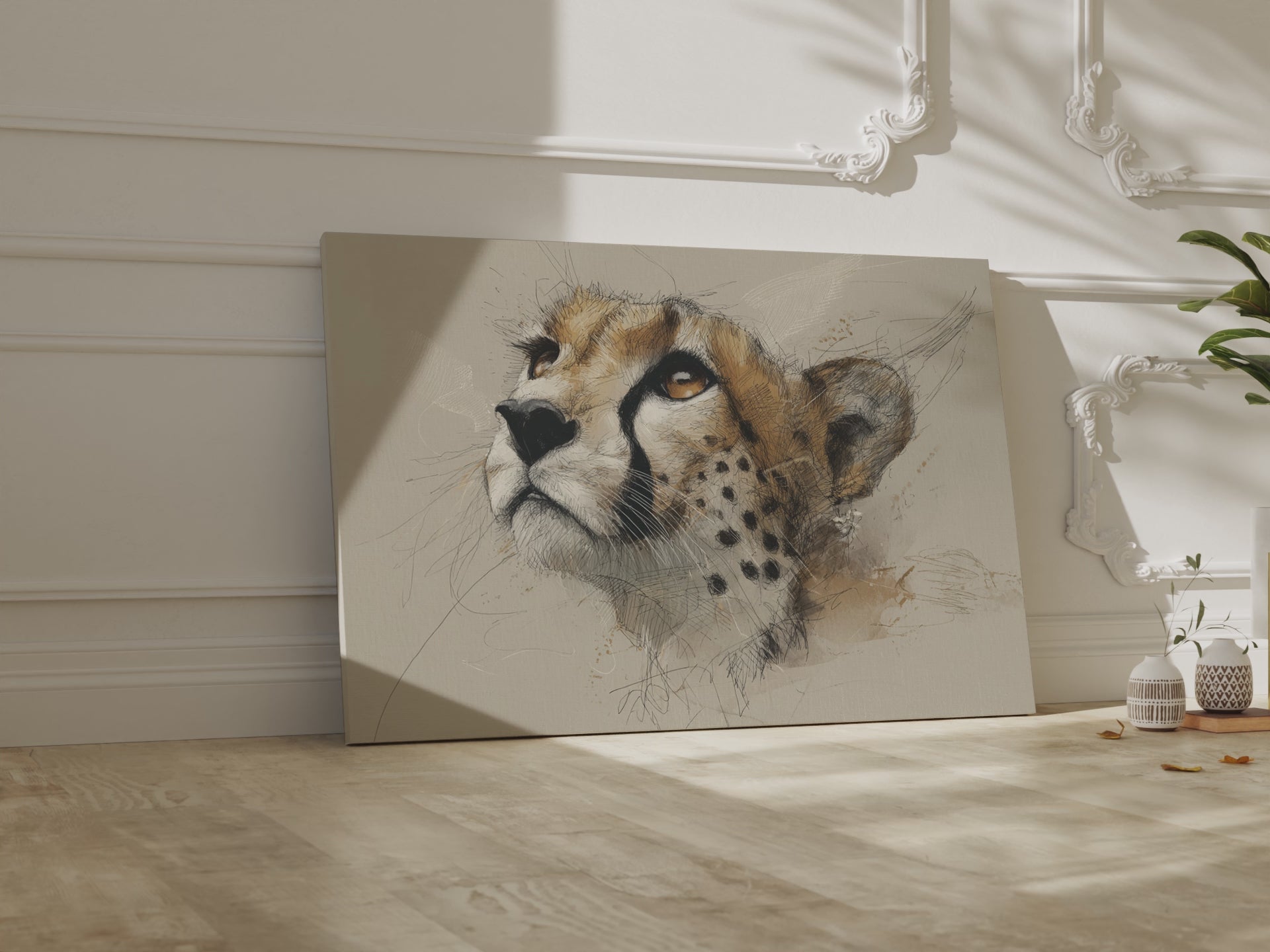 Cheetah Face Canvas Wall Art – short video of the print