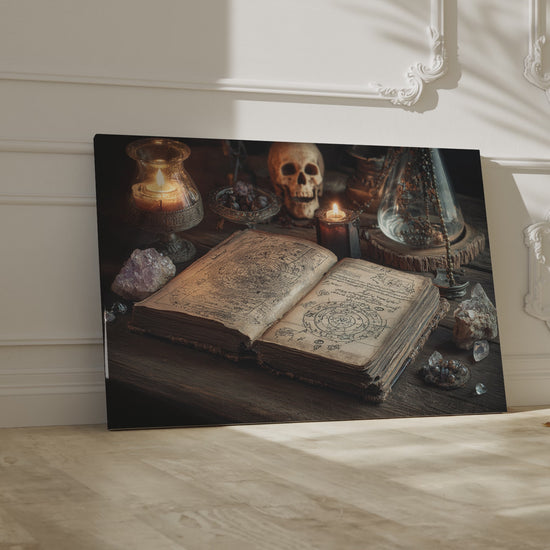 Dark Academia Spellbook Canvas Print – short video of the print