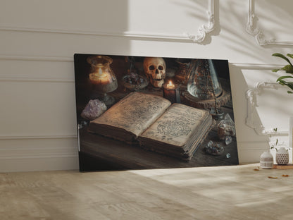 Dark Academia Spellbook Canvas Print – short video of the print