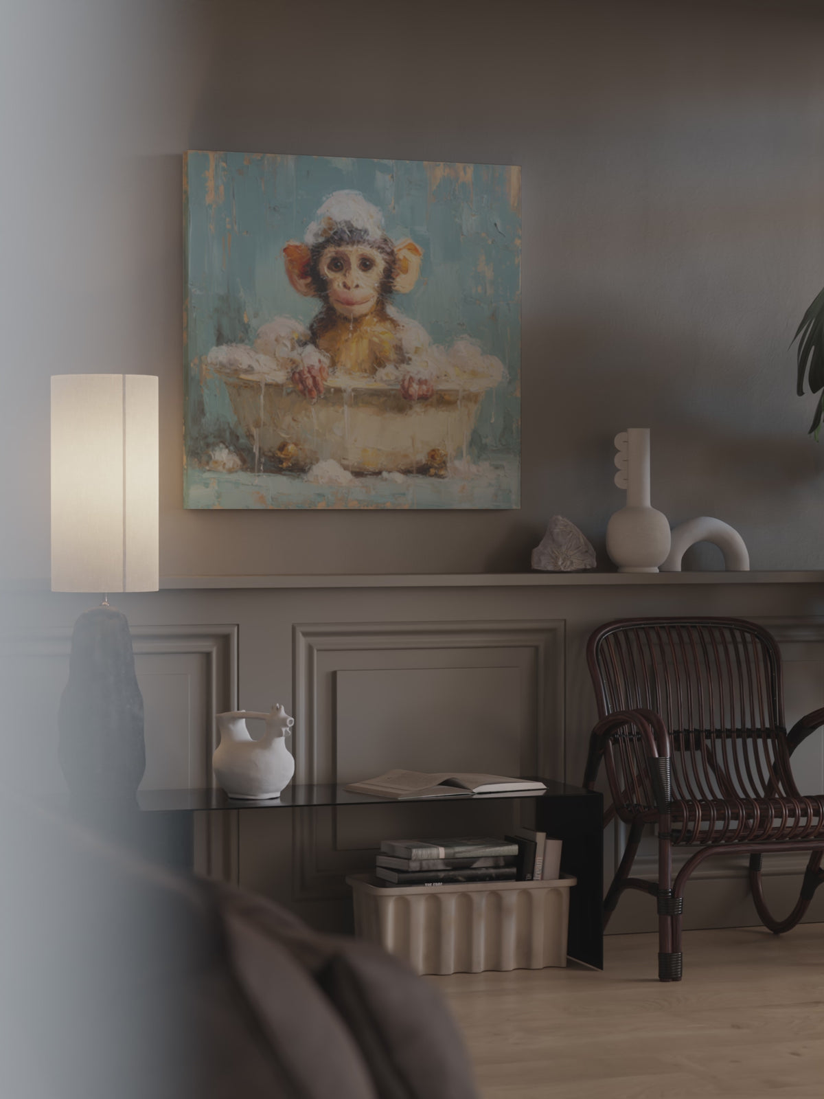 Young Monkey Bathtub Print – short video of the print