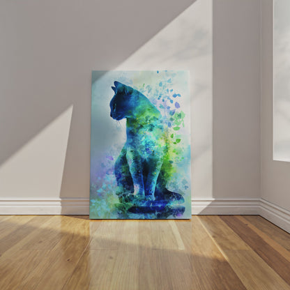 Russian Blue Cat Canvas Print – short video of the print