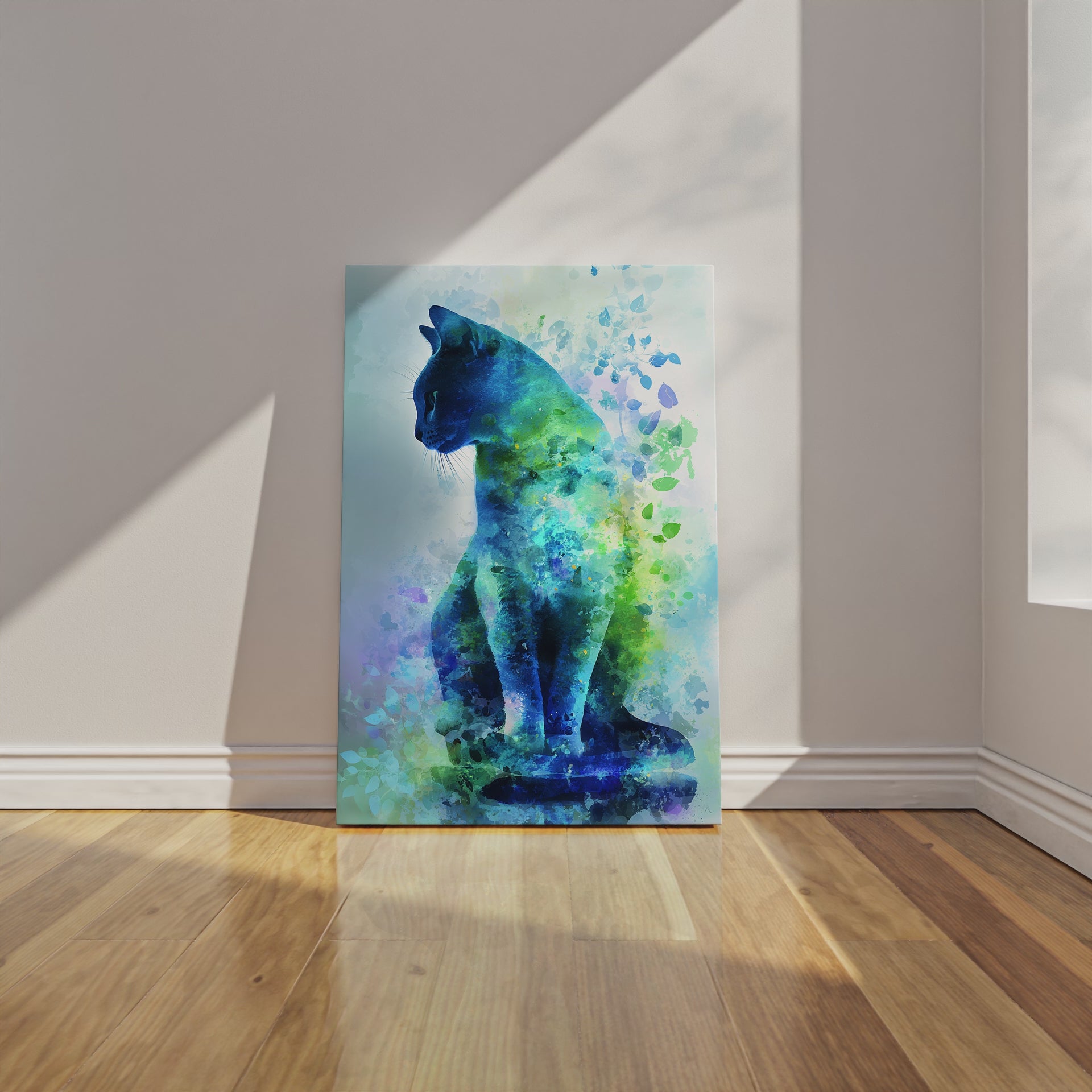 Russian Blue Cat Canvas Print – short video of the print