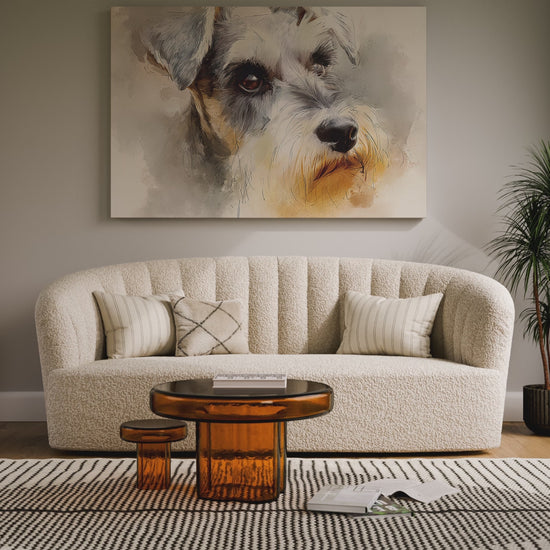 Miniature Schnauzer Canvas Art – short video of the print