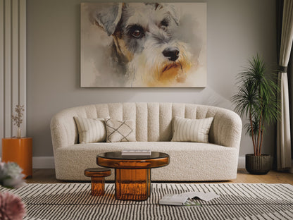 Miniature Schnauzer Canvas Art – short video of the print